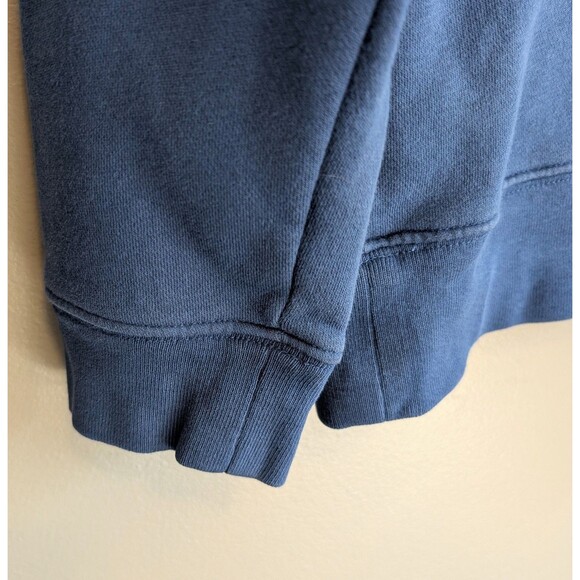 Gap Size Medium Retro Style Hoodie Mens Pullover Sweatshirt Stripe Blue LS - Picture 4 of 5